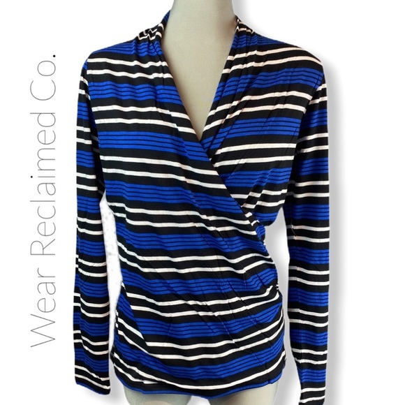 NWT - PRESS Blue Striped 2 Piece Skirt & Top Set - Picture 3 of 12